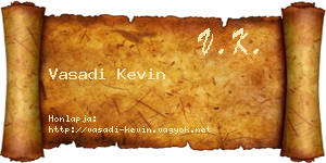 Vasadi Kevin névjegykártya